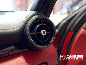 Alfa Romeo Giulia Interior Air Vent Circle Cover Kit - Carbon Fiber